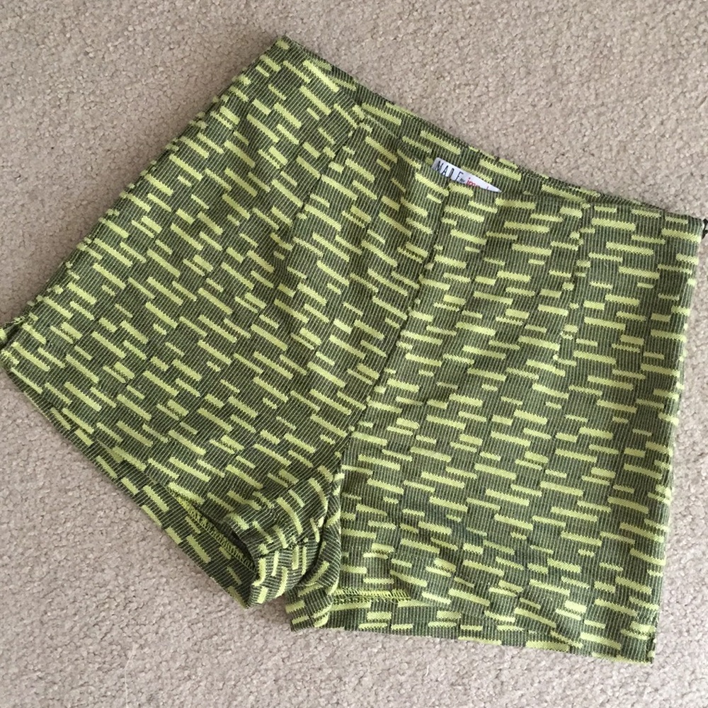 Yellow black shorts